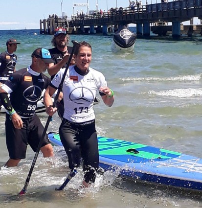 Oberschenkalamputiert mit SUP